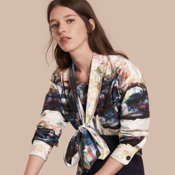 Burberry Tops - NEW BURBERRY Bunched Print Shirt